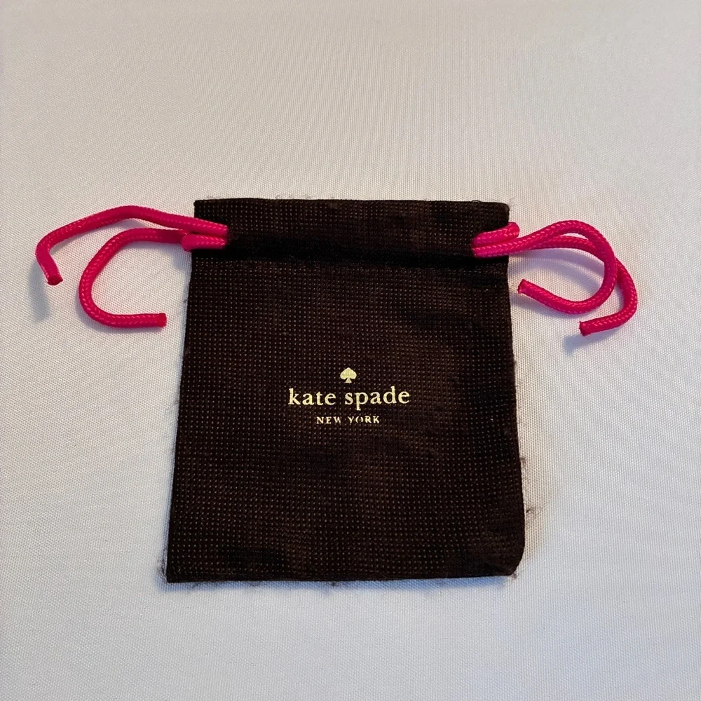 Kate Spade Jewelry Storage Travel Bag Drawstring Pouch Brown Pink Set of 4